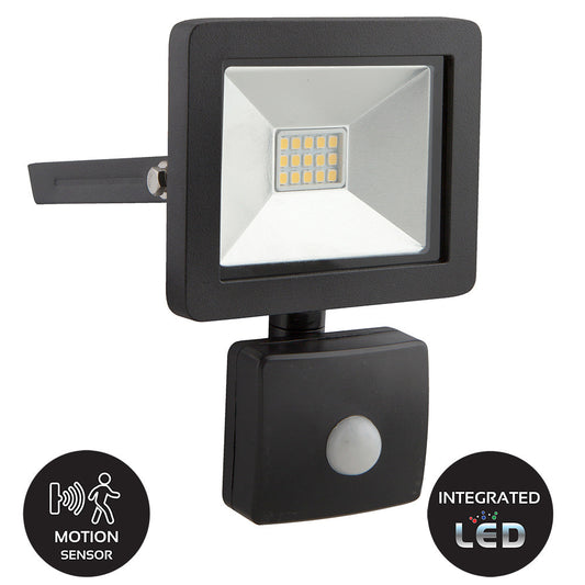 EUROLUX LED FLOODLIGHT WITH SENSOR 10W 4000K FS291BP