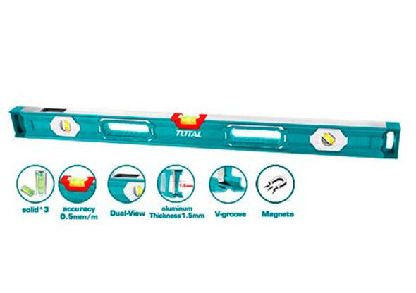 TOTAL SPIRIT LEVEL WITH POWERFUL MAGNETS TMT215056