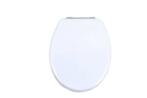 SOLO TOILET SEAT WHITE MDF CHROME BAR HINGE TRIUMPH 203439