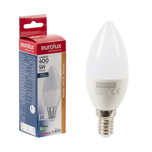 EUROLUX LED CANDLE CORE E14 5W 3000K G1097SES