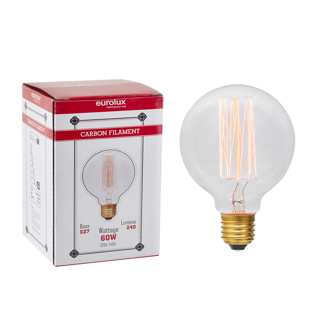 EUROLUX FILAMENT CARBON MINI MAXI GLOBE E27 60W G789