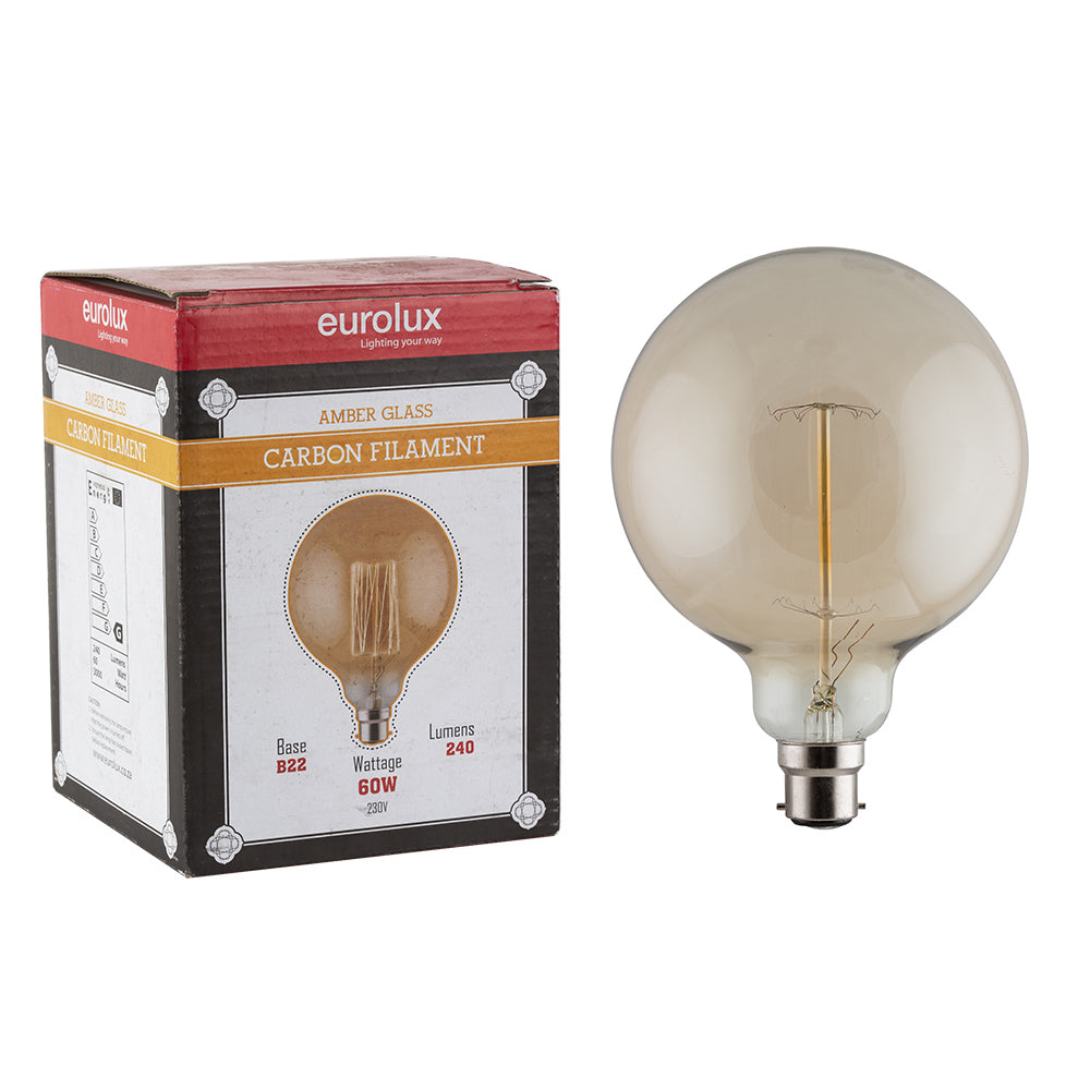 EUROLUX FILAMENT CARBON MAXI GLOBE B22 60W G981A