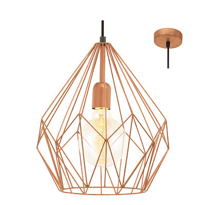 EUROLUX PENDANT CARLTON COPPER P704C 300MM