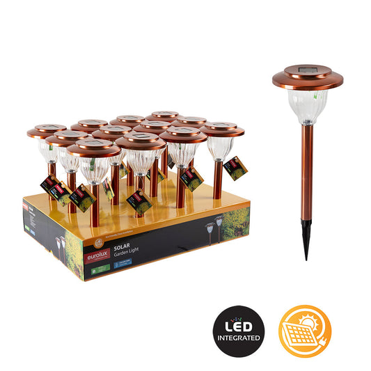 EUROLUX SOLAR GARDEN LIGHT WITH COPPER PAINTING H218