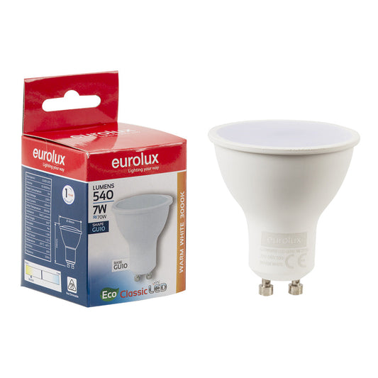 EUROLUX LED SINGLE BOX GU10 CORE 7W 3000K G1099WW