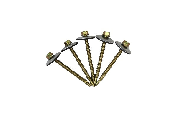 SUPA GRIP ROOFING SCREWS SELF DRILLING BRASS 65MM