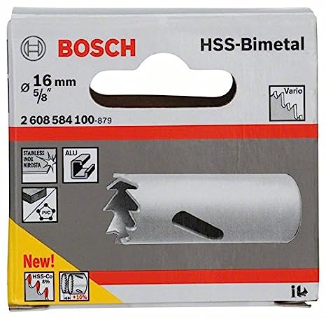 BOSCH HOLESAW BI METAL GREY 16MM 2608584100