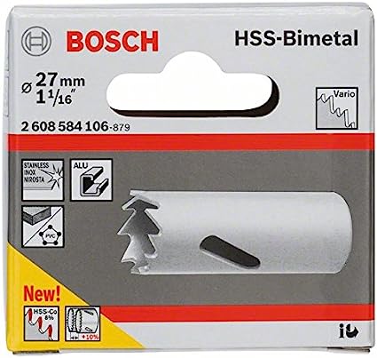 BOSCH HOLESAW BI METAL GREY 27MM 2608584106