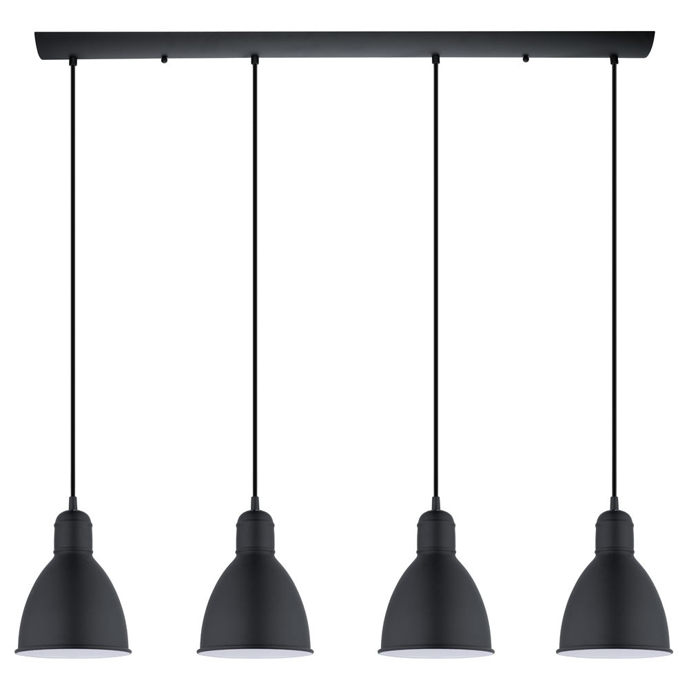 EUROLUX PENDANT PRIDDY 4 LIGHT BLACK P821B 975MM
