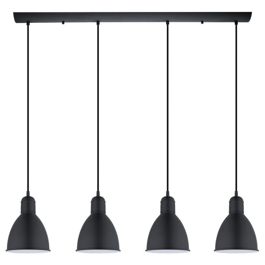 EUROLUX PENDANT PRIDDY 4 LIGHT BLACK P821B 975MM