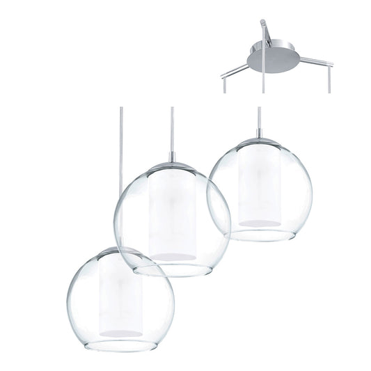 EUROLUX PENDANT BOLSANO 3 LIGHT CHROME P500 505MM