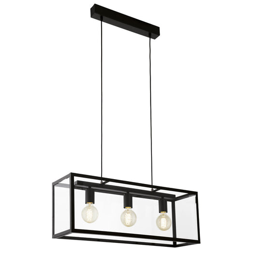 EUROLUX PENDANT CHARTERHOUSE 3 LIGHT BLACK P261