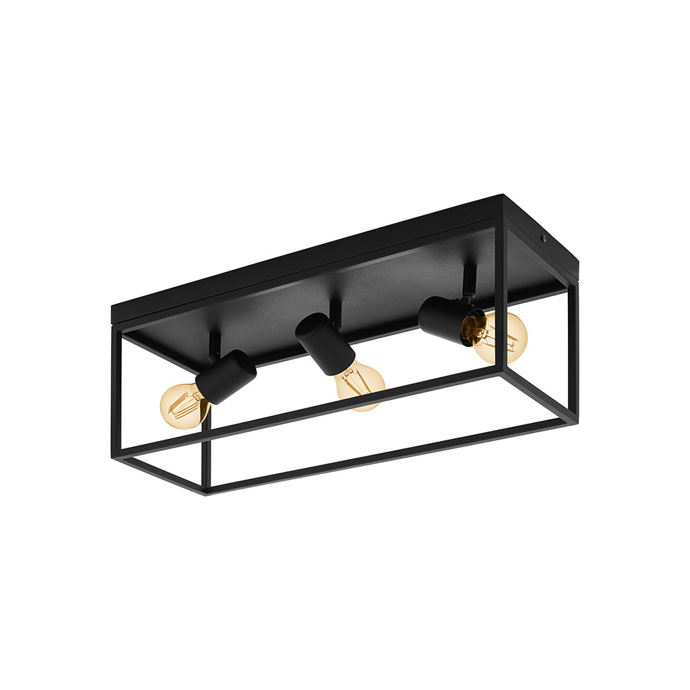 EUROLUX CEILING LIGHT SILENTINA 3 L IGHT BLACK C690 540MM