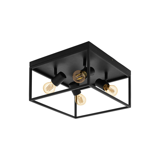 EUROLUX CEILING LIGHT SILENTINA 4 LIGHT BLACK C691 360MM