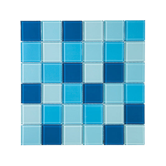 FALCON TILES CRYSTAL GLASS AQUA MIX 48X48MM SWB02