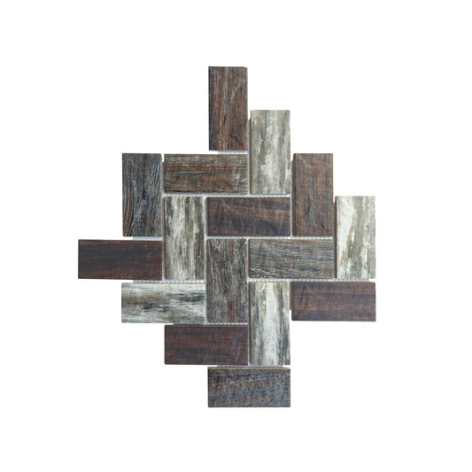 FALCON TILES PORCELAIN SWAMP WOOD FISHBONE 95MM FT9526