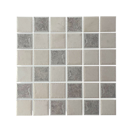 FALCON TILES RUSTIC PORCELAIN FOSSIL GREY MIX 48X48MM FT3115