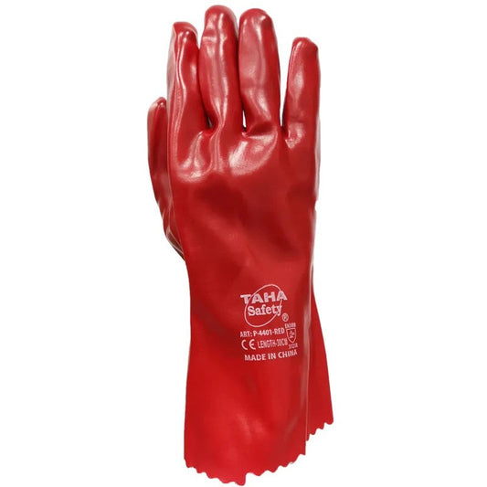 TAHA PVC GLOVES RED 30CM