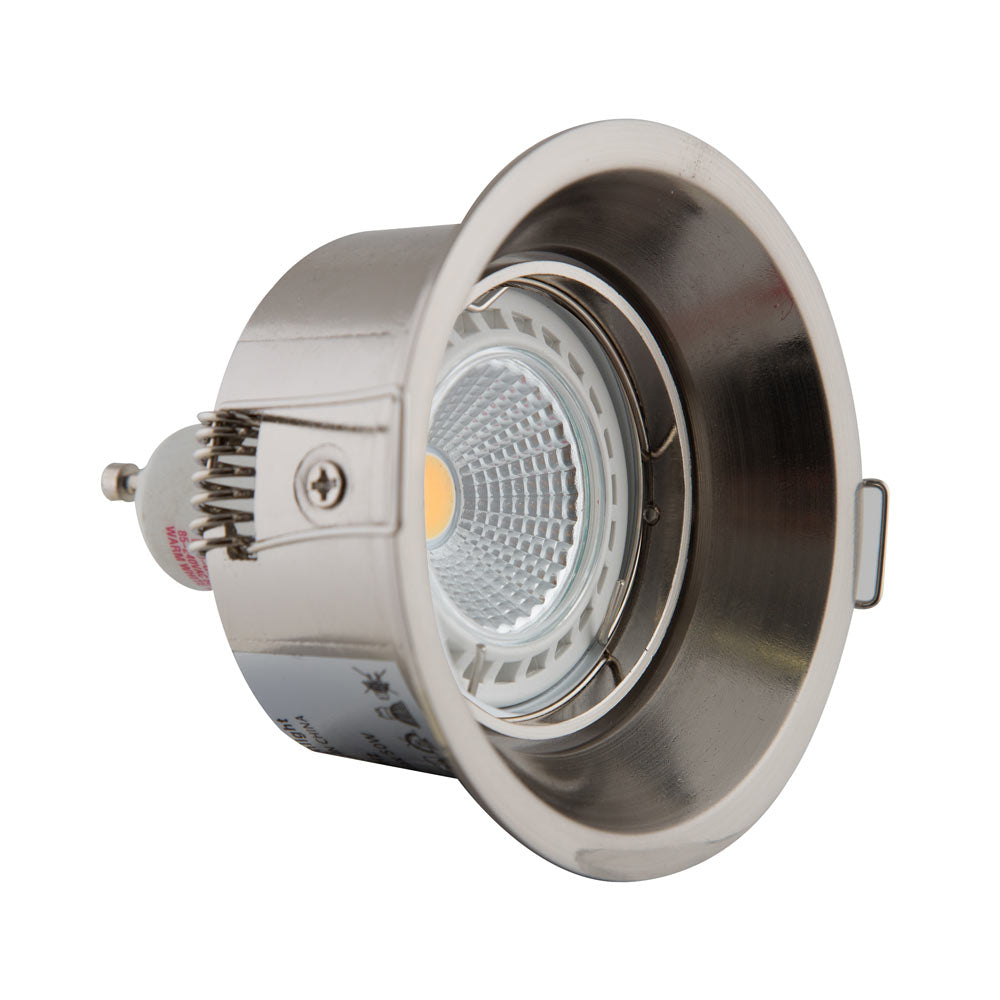 EUROLUX DOWNLIGHT ANTI GLARE ROUND SATIN CHROME D131SC 85MM