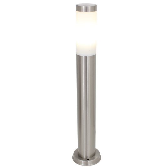 EUROLUX BOLLARD STAINLESS STEEL PLAIN SATIN CHROME O67SS