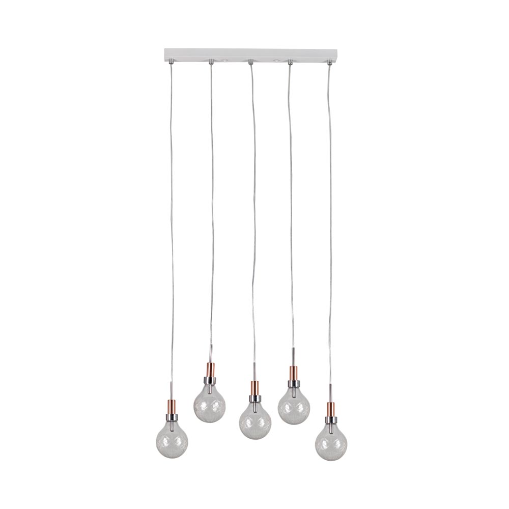 EUROLUX LED PENDANT 5 LIGHT WHITE P978CP 550MM