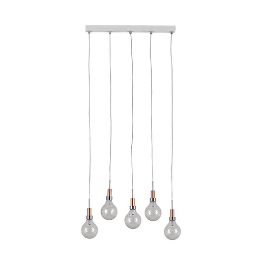 EUROLUX LED PENDANT 5 LIGHT WHITE P978CP 550MM