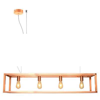 RADIANT PENDANT 4 LIGHT METAL COPPER RP87