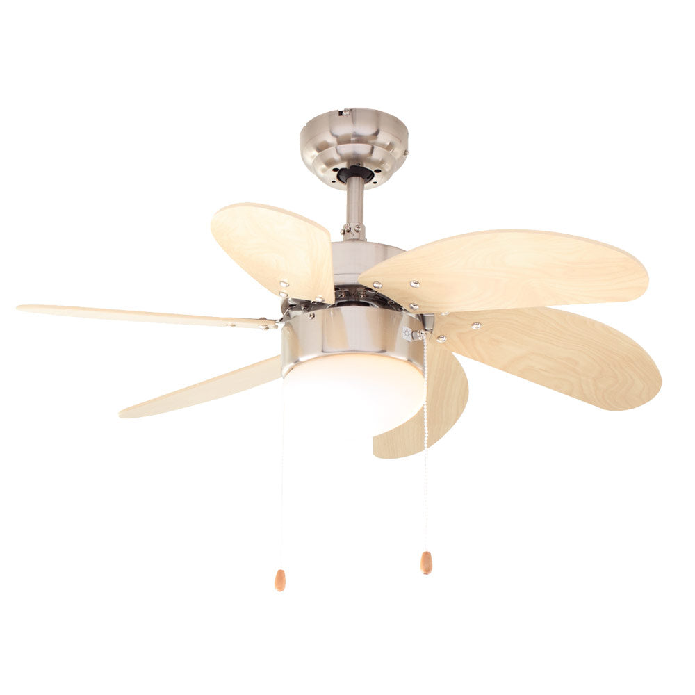 EUROLUX SWIRL CEILING FAN TURBO 6 BLADES NATURAL F7SC