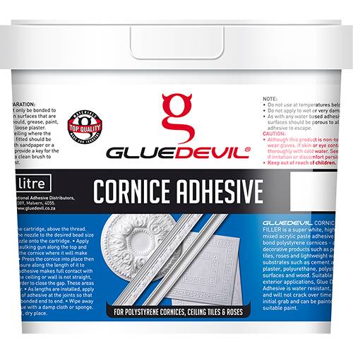 GLUE DEVIL CORNICE ADHESIVE 280ML CARTRIDGE 50-CORNICE2215