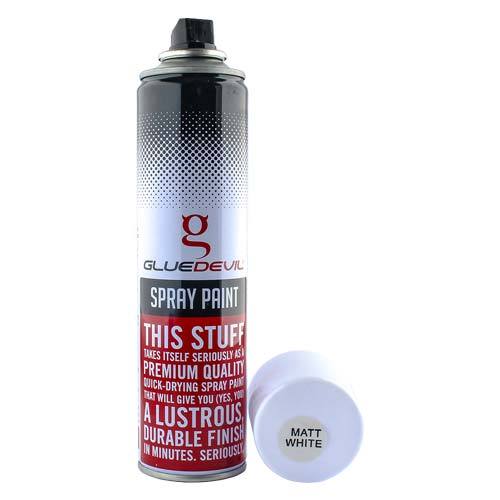 GLUE DEVIL SPRAY PAINT STANDARD MATT WHITE 00-SPRAY6008 – Micmar Online