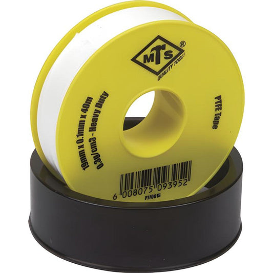 MTS TAPE PTFE THREAD SEAL YELLOW 12MMX10MX100MIC PTF0010