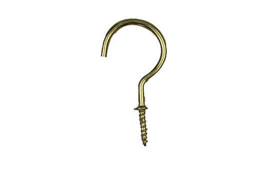 CUP HOOK BRASS 2"