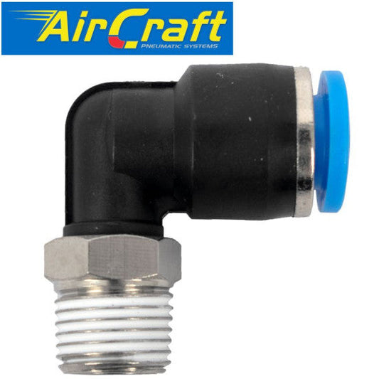 AIRCRAFT PU HOSE FITTING ELBOW 1/8 MALE 6MM SPL06-01