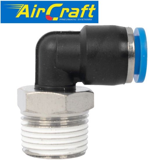 AIRCRAFT PU HOSE FITTING ELBOW 3/8 MALE 8MM SPL08-03