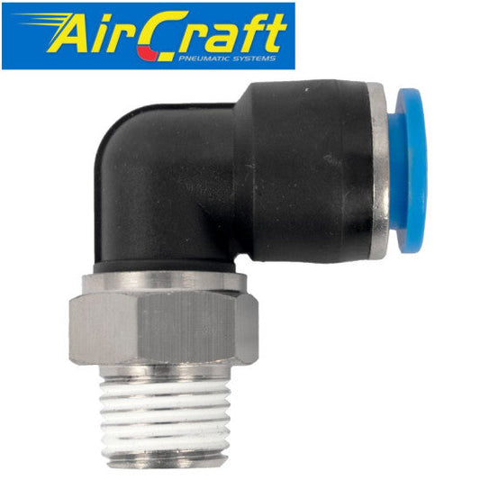 AIRCRAFT PU HOSE FITTING ELBOW 1/4 MALE 10MM SPL10-02