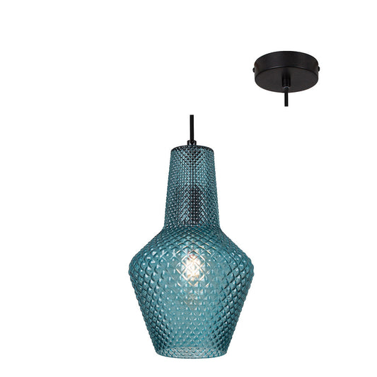 EUROLUX PENDANT AMBER GLASS P796AM 180MM