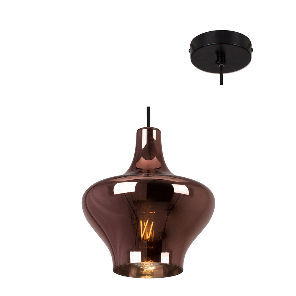 EUROLUX PENDANT LARISSA TRANSPARENT COPPER P855C 200MM