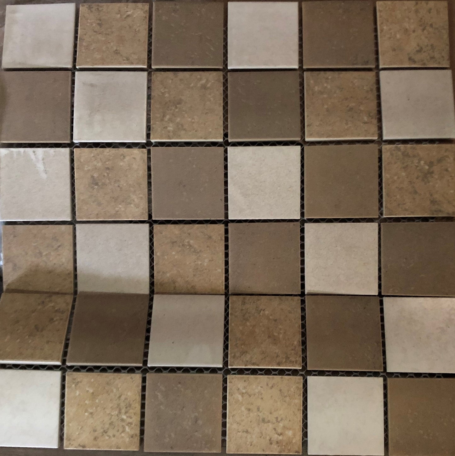 FALCON TILE SHEETS MOSAIC BROWN MIX 48X48 KM335BRM2