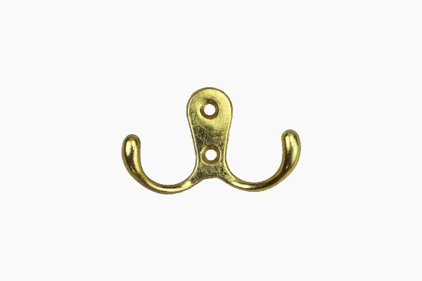 ROBUSTLINE COAT HOOK BRASS DOUBLE