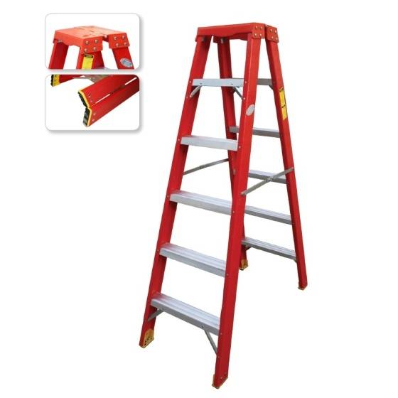 PENGUIN LADDER 5 STEP FIBREGLASS RED