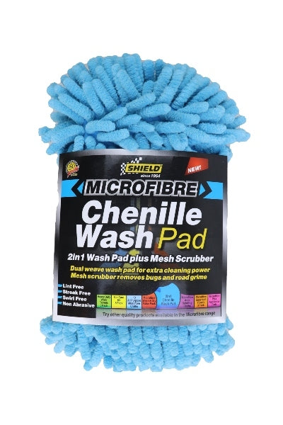 SHIELD CHENILLE WASH PAD BLUE SH387