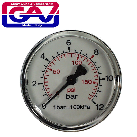 GAV REAR PRESSURE GAUGE 50MM 1/8" GAVM50R-1