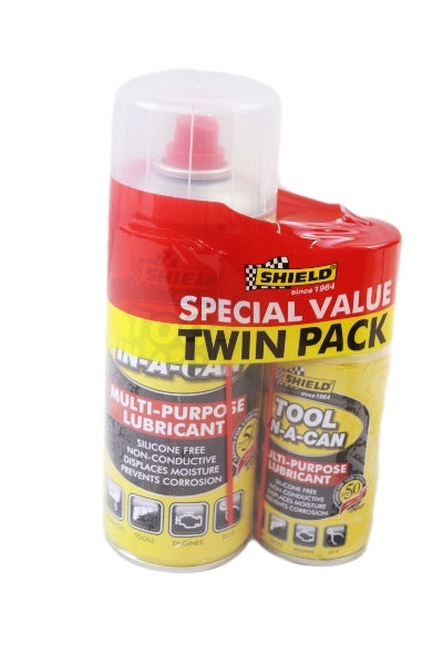 SHIELD SPECIAL TWIN PACK MULTI PURPOSE LUBRICANT TOOL IN A CAN 150ML SH122