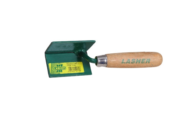 LASHER TROWEL SHARP CORNER INSIDE WOODEN HANDLE 75MM FG10172