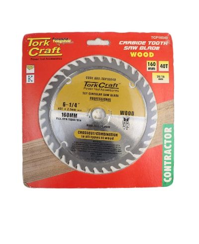 TORK CRAFT BLADE CONTRACTOR CIRCULAR SAW TUNGSTEN CARBIDE TIPS 160X40T 20/16 TCP16040