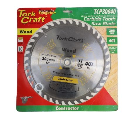 TORK CRAFT BLADE CONTRACTOR CIRCULAR SAW TUNGSTEN 300X40T 30/1/20/16 TCP30040