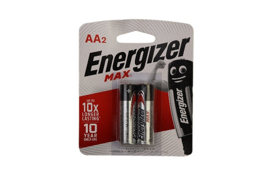 ENERGIZER BATTERY MAX AA 2PACK 1.5V E91BP2-MAX