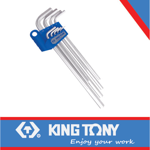 KING TONY HEX KEY LONG ARM 9PCS 20209MR