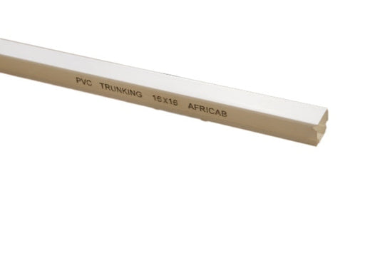 AFRICAB TRUNKING PVC WHITE 16MMX16MM