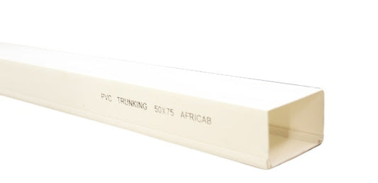 AFRICAB TRUNKING PVC WHITE 50MMX75MM